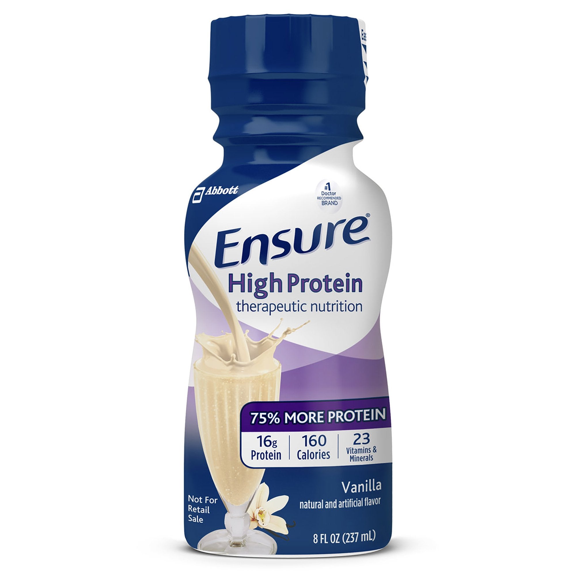 Abbott Nutrition - Oral Supplement Ensure® High Protein Therapeutic Nutrition Shake Vanilla Flavor Liquid 8 oz. Bottle [1/EA]