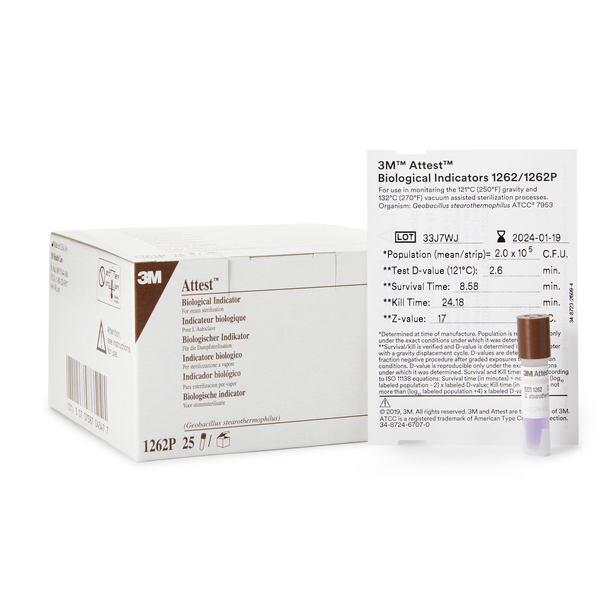 Solventum Corporation - Attest™ Sterilization Biological Indicator Vial Steam [25/BX]