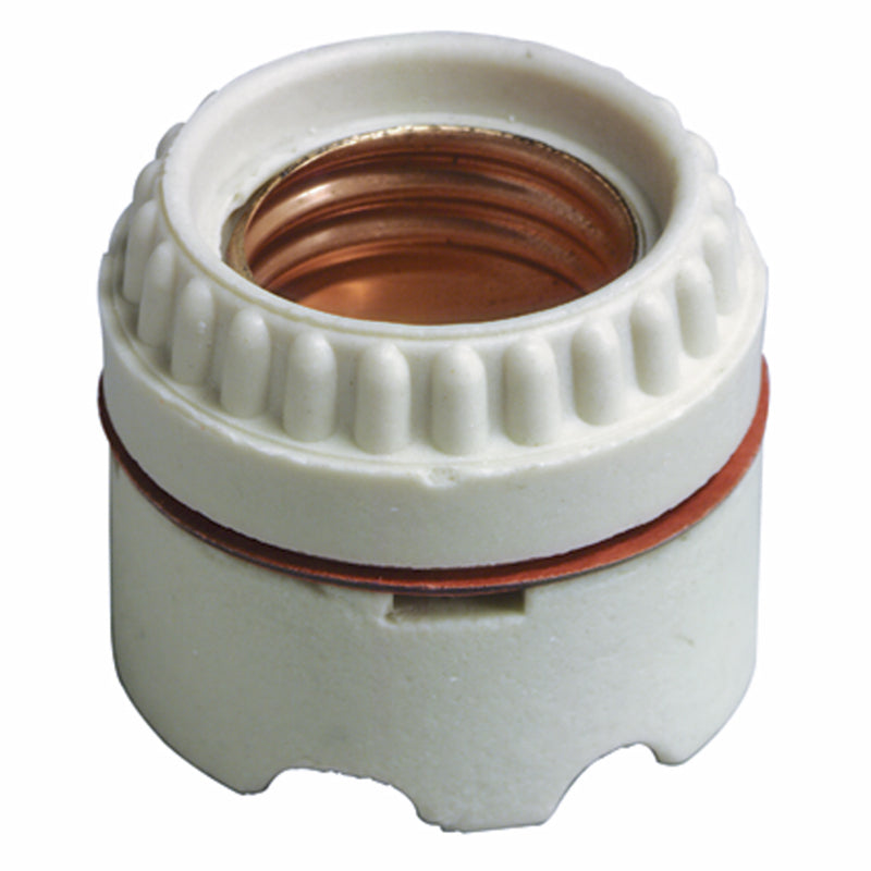 LEVITON - Leviton Porcelain Incandescent Medium Base Keyless Socket 1 pk [C01-09350-000]