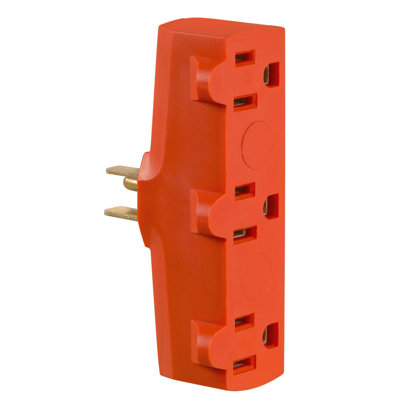 LEVITON - Leviton Polarized 3 outlets Outlet Adapter Surge Protection 1 pk [R52-00699-000]