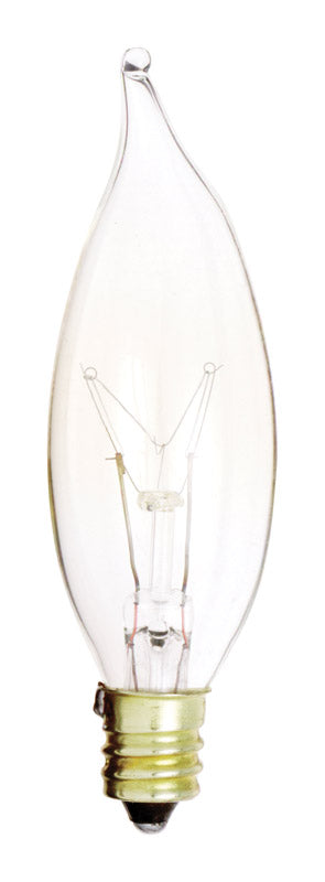 SATCO - Satco 15 W CA9 Chandelier Incandescent Bulb E12 (Candelabra) Soft White 2 pk - Case of 10 [S3773]