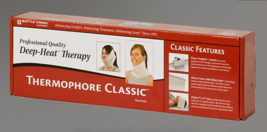 Battle Creek - Moist Heating Pad Thermophore® Classic™ Neck / Jaw / Sinus Petite Cotton Blend Cover Reusable [1/EA]