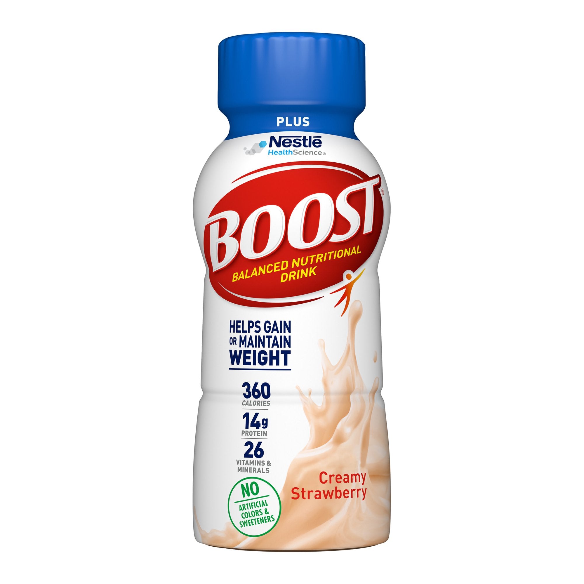 Nestle Healthcare Nutrition - Oral Supplement Boost Plus® Creamy Strawberry Flavor Liquid 8 oz. Bottle [6/PK]