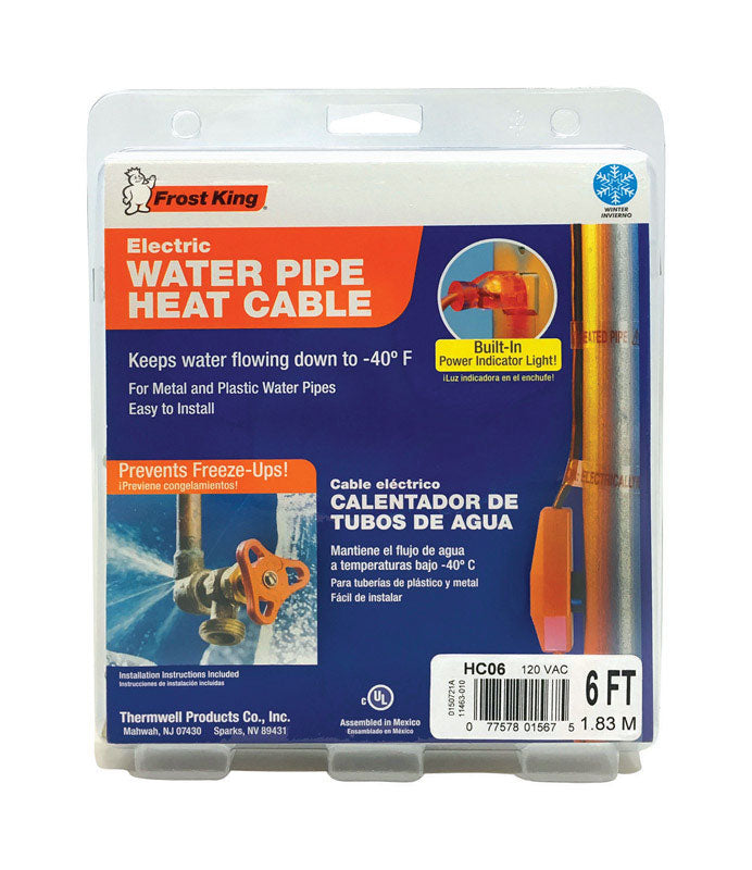 FROST KING - Frost King 6 ft. L Heating Cable For Roof and Gutter/Water Pipe