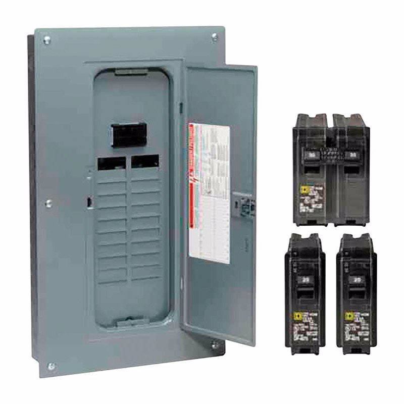 SQUARE D - Square D 100 amps 120/240 V 20 space 40 circuits Combination Mount Load Center Main Breaker Kit