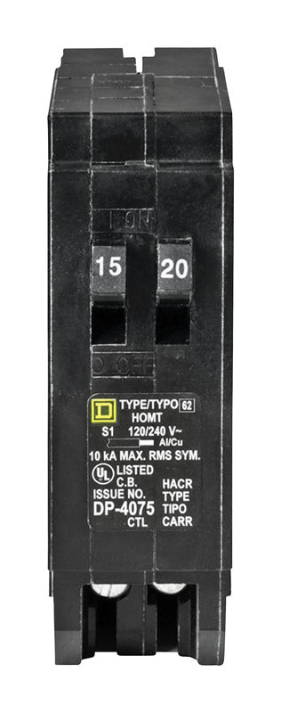 SQUARE D - Square D 15/20 amps Tandem Single Pole Circuit Breaker [HOMT1520CP]