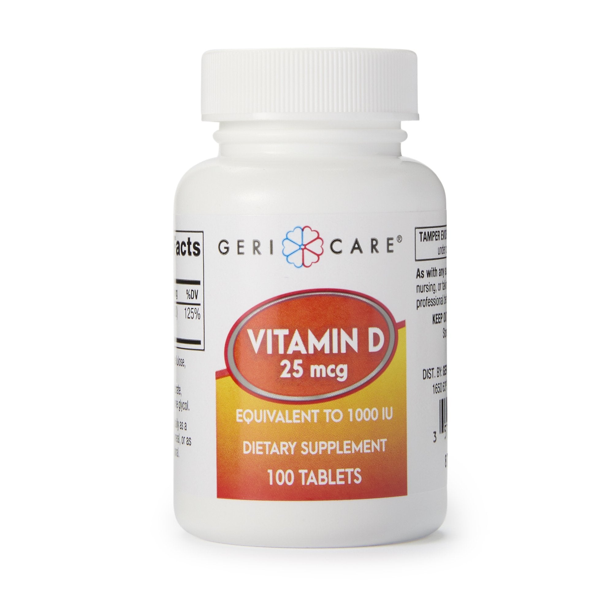 Geri-Care - Vitamin Supplement Geri-Care® Vitamin D3 1,000 IU Strength Tablet 100 per Bottle [1/BT]