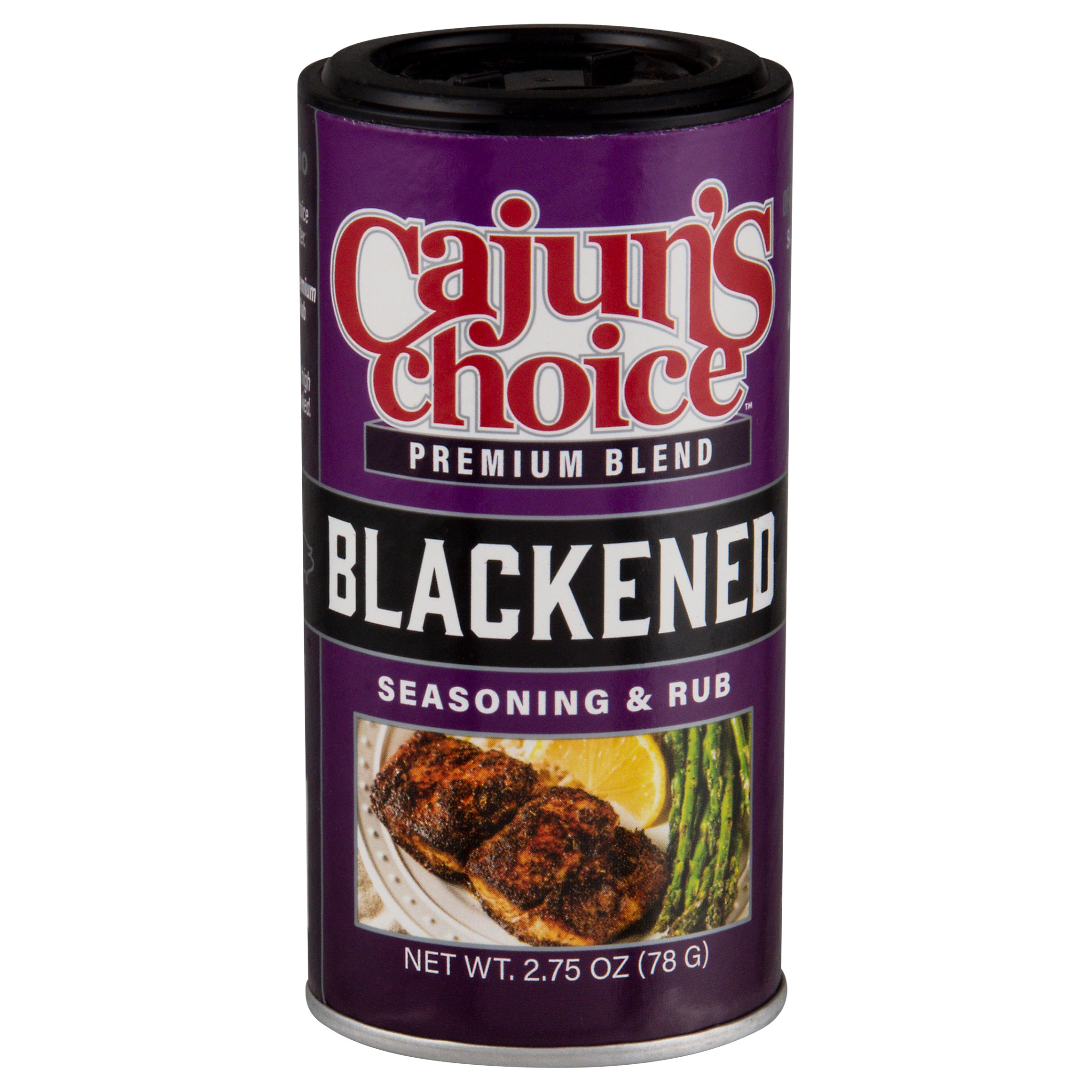 Cajun's Choice Premium Blend Blackened Seasoning & Rub 2.75 oz - Case of 12