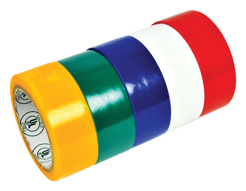 GARDNER BENDER - Gardner Bender 3/4 in. W X 12 ft. L Assorted PVC Electrical Tape