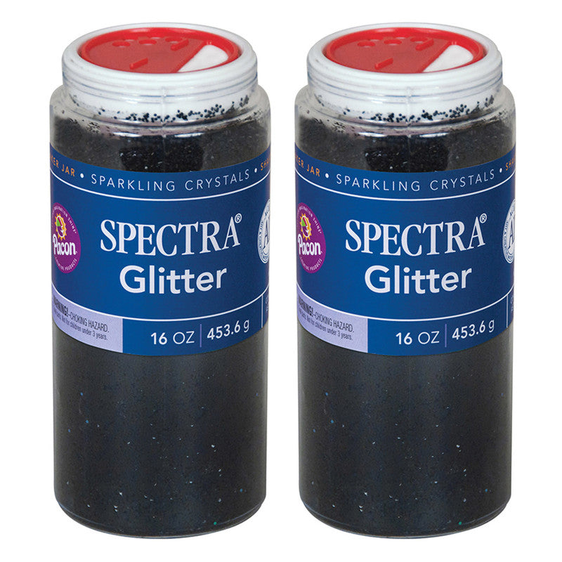 SPECTRA - Glitter, Black, 1 lb. Per Jar, 2 Jars