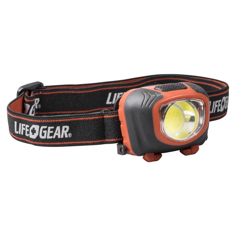 LIFE+GEAR - Life+Gear Storm Proof 260 lm Black/Red LED Head Lamp AAA Battery