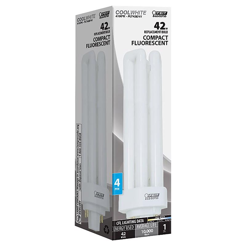 FEIT - Feit 42 W PL 6.59 in. L CFL Bulb Cool White Specialty 4100 K 1 pk
