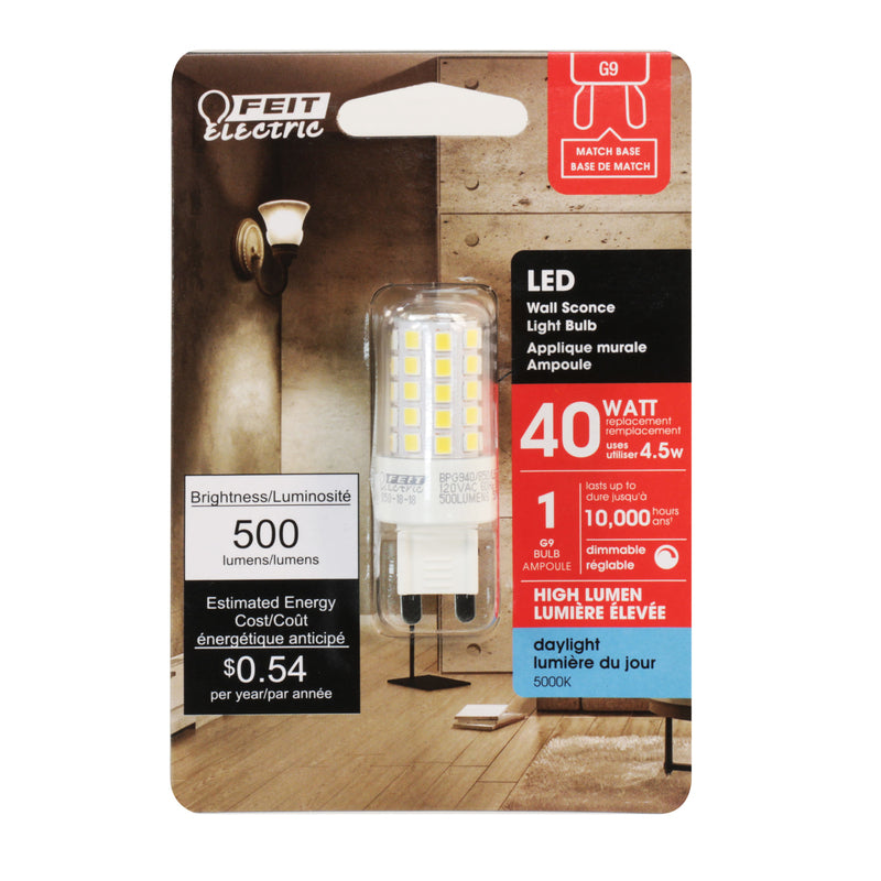 FEIT - Feit G9 Bi-Pin LED Bulb Daylight 40 Watt Equivalence 1 pk