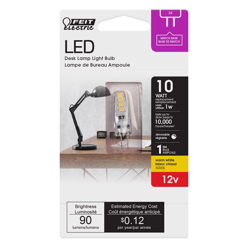 FEIT - Feit G4 Bi-Pin LED Bulb Warm White 10 Watt Equivalence 1 pk