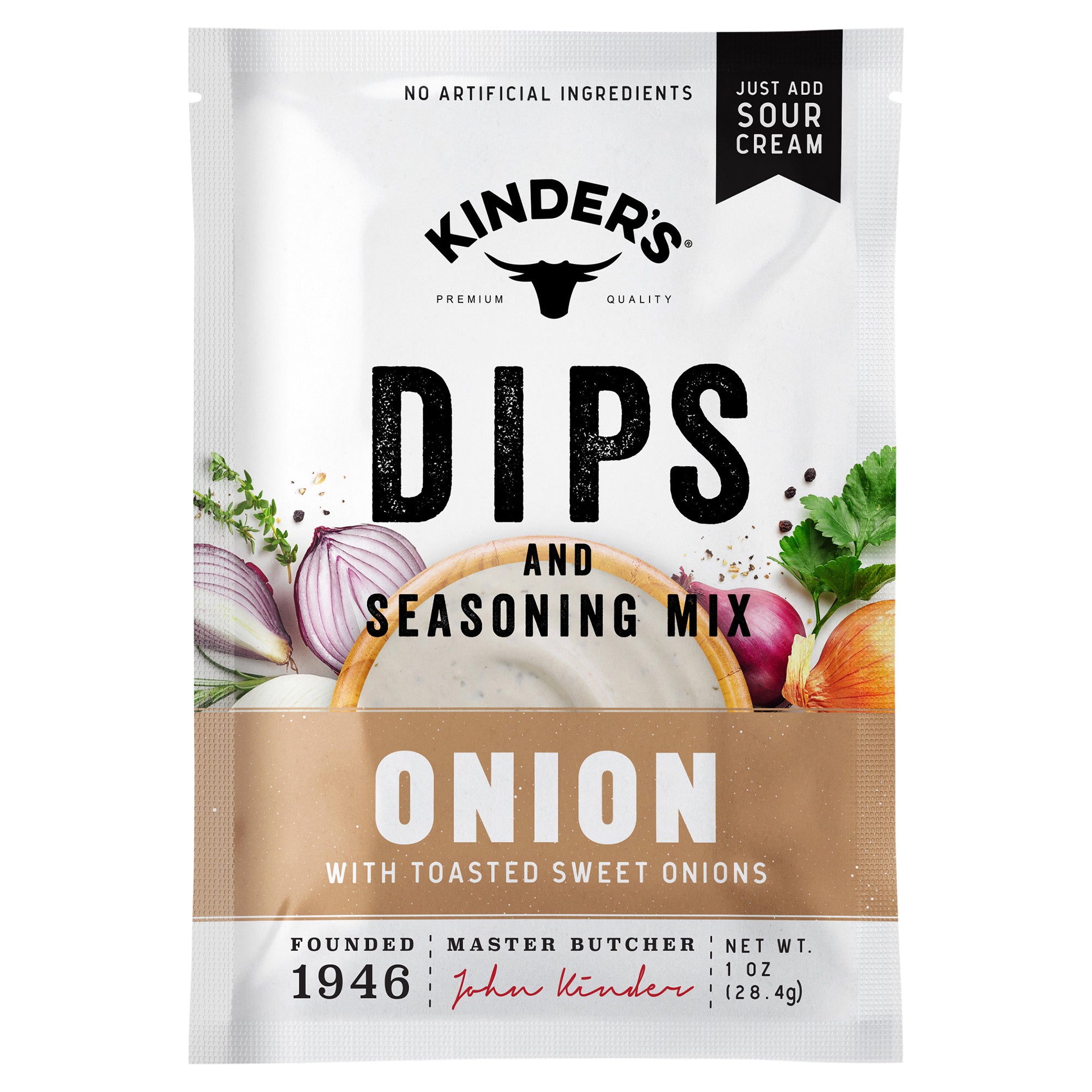 Kinder's Onion Dips and Seasoning Mix 1 oz - Case of 15