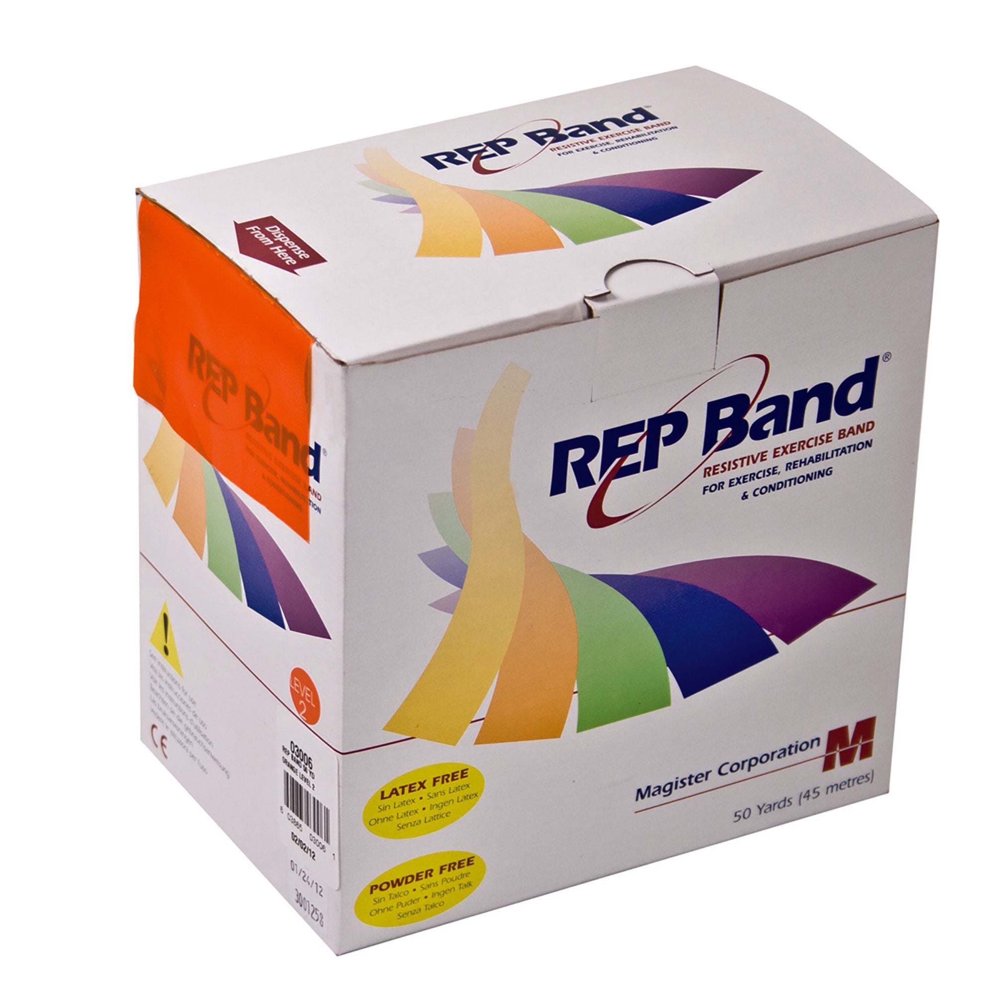 Fabrication Enterprises - Exercise Resistance Band REP Band® Orange 4 Inch X 50 Yard Light Resistance [1/EA]