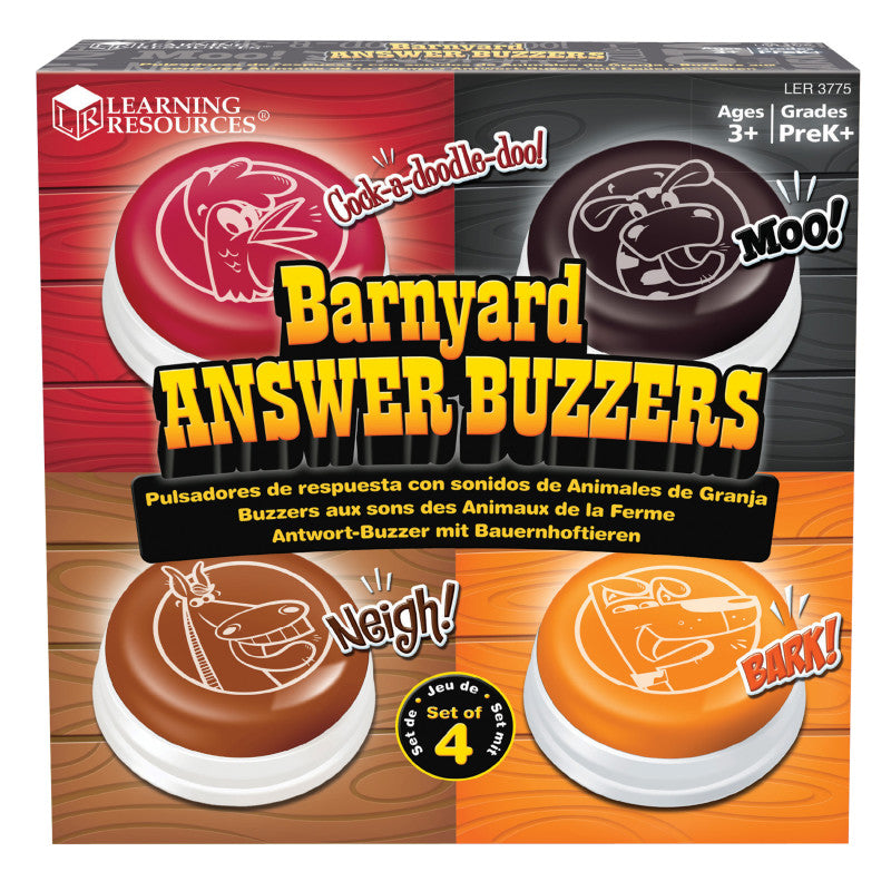 LEARNING RESOURCES - Barnyard Answer Buzzers, Pack of 4