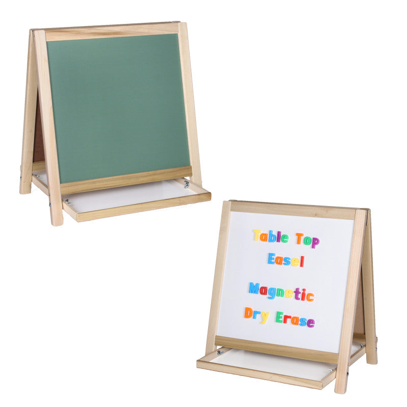 CRESTLINE PRODUCTS - Magnetic Table Top Easel, Chalkboard/Whiteboard, 18.5" x 18"