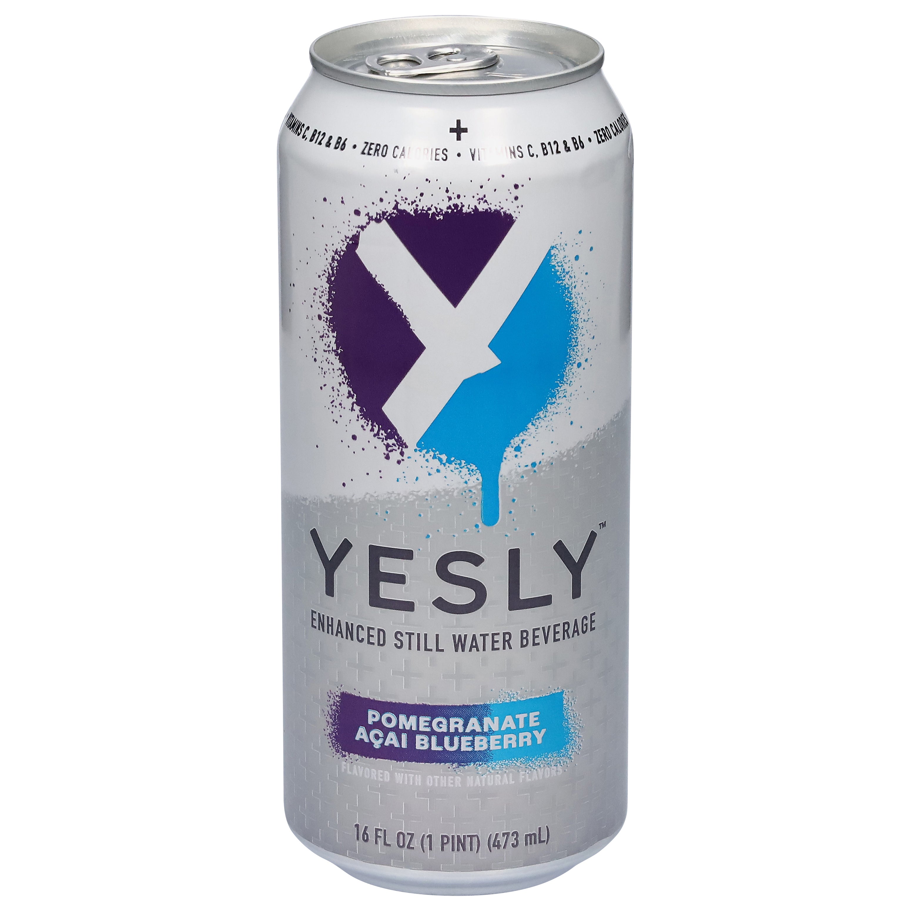 Yesly Pomegranate Acai Blueberry Still Water Beverage 16 fl oz - Case of 12
