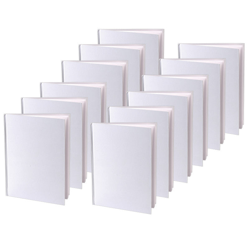 ASHLEY PRODUCTIONS - Hardcover Blank Book 6" x 8" Portrait, White, Pack of 12