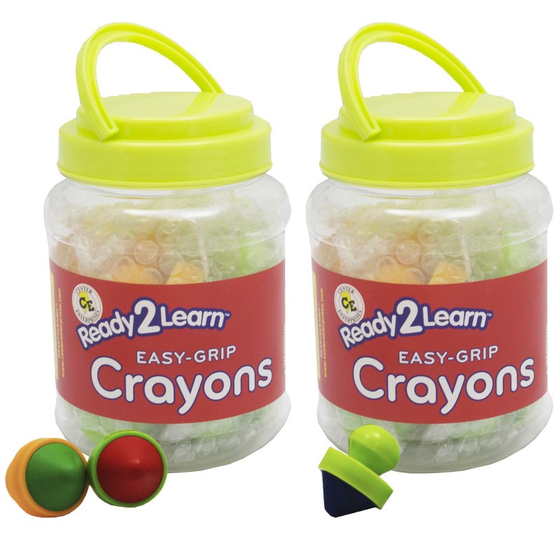 READY 2 LEARN - Easy Grip Crayons - 6 Per Set - 2 Sets