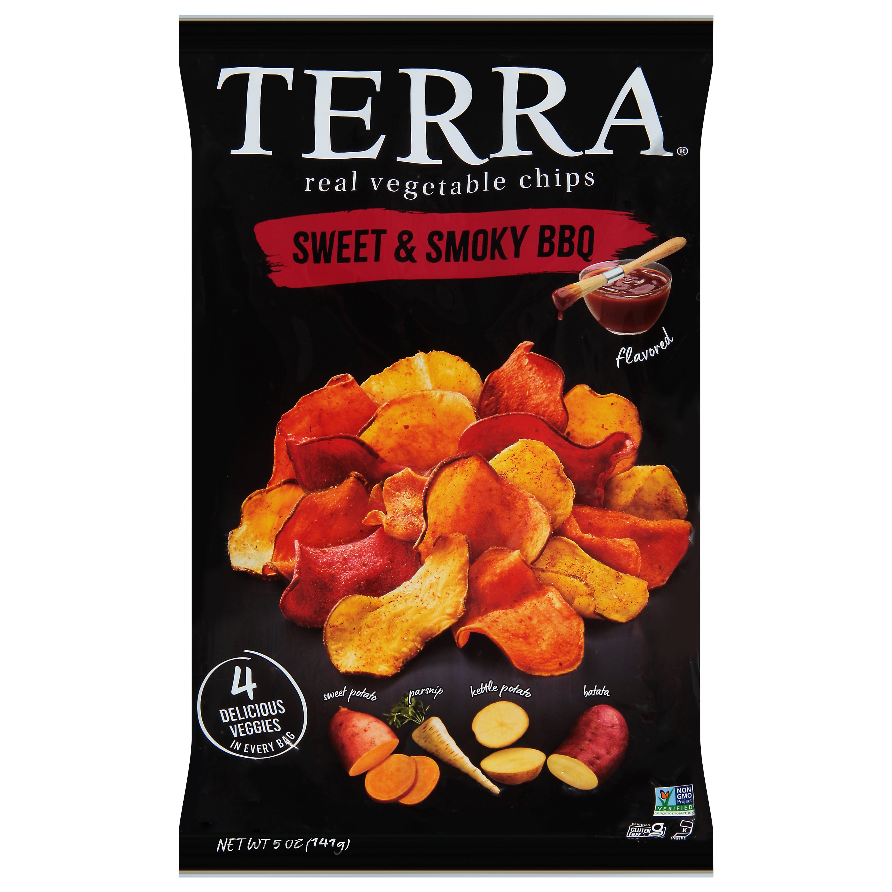Terra Real Sweet & Smoky BBQ Vegetable Chips 5 oz - Case of 12