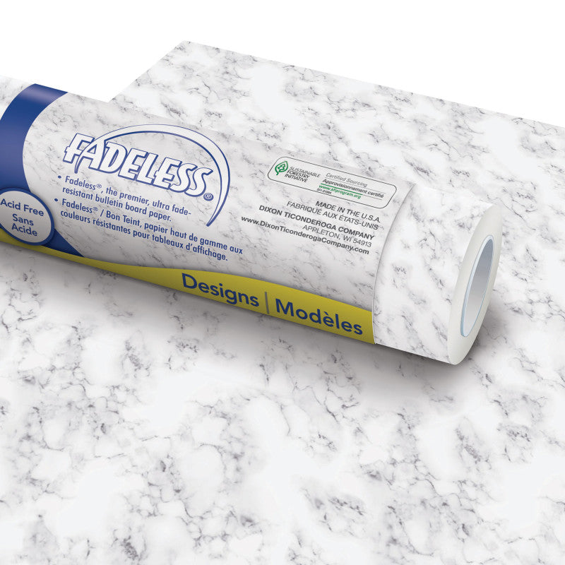 FADELESS - Bulletin Board Art Paper, Marble, 48" x 50', 1 Roll