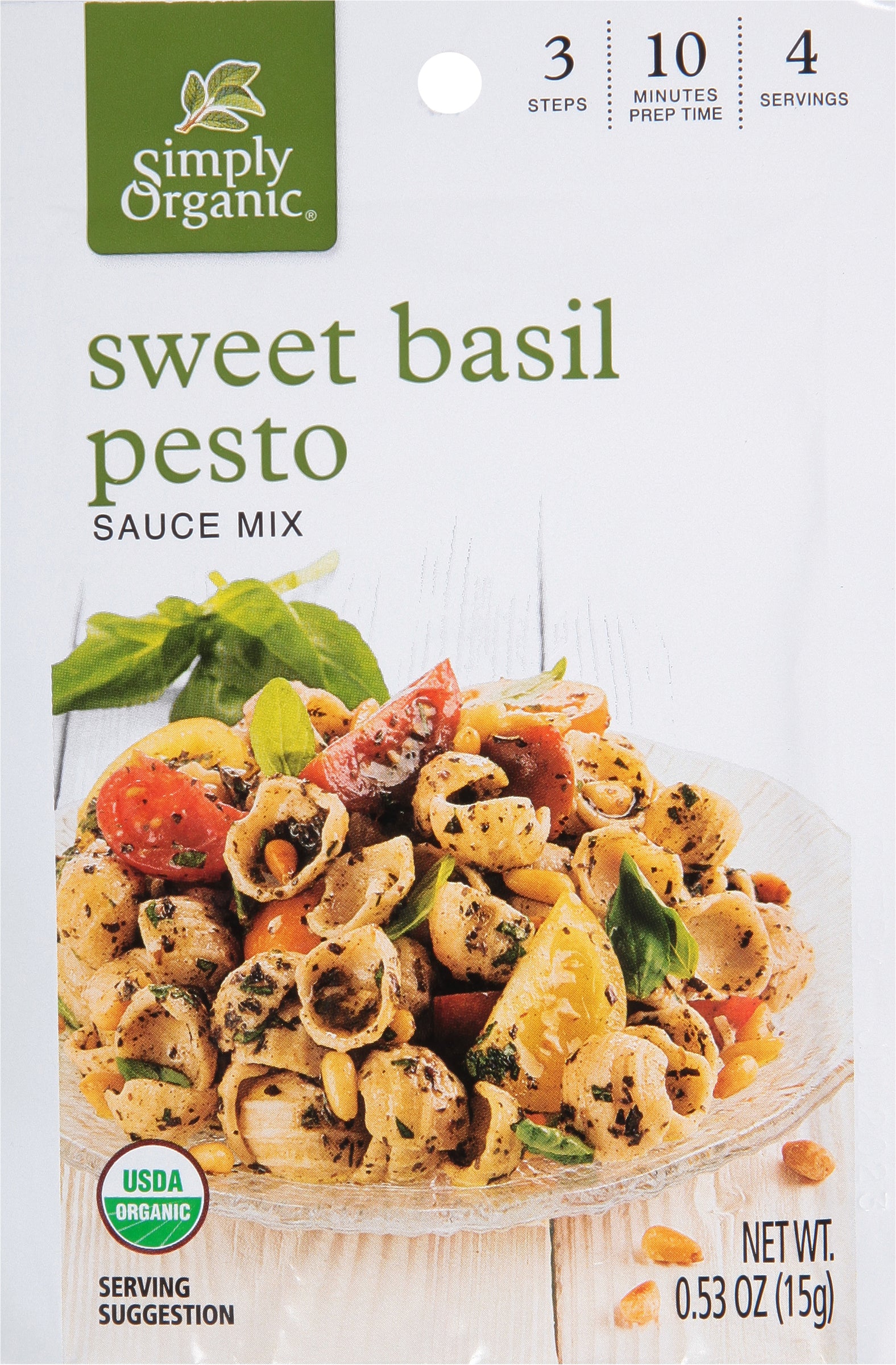 Simply Organic Sweet Basil Pesto Sauce Mix 0.53 oz - Case of 12