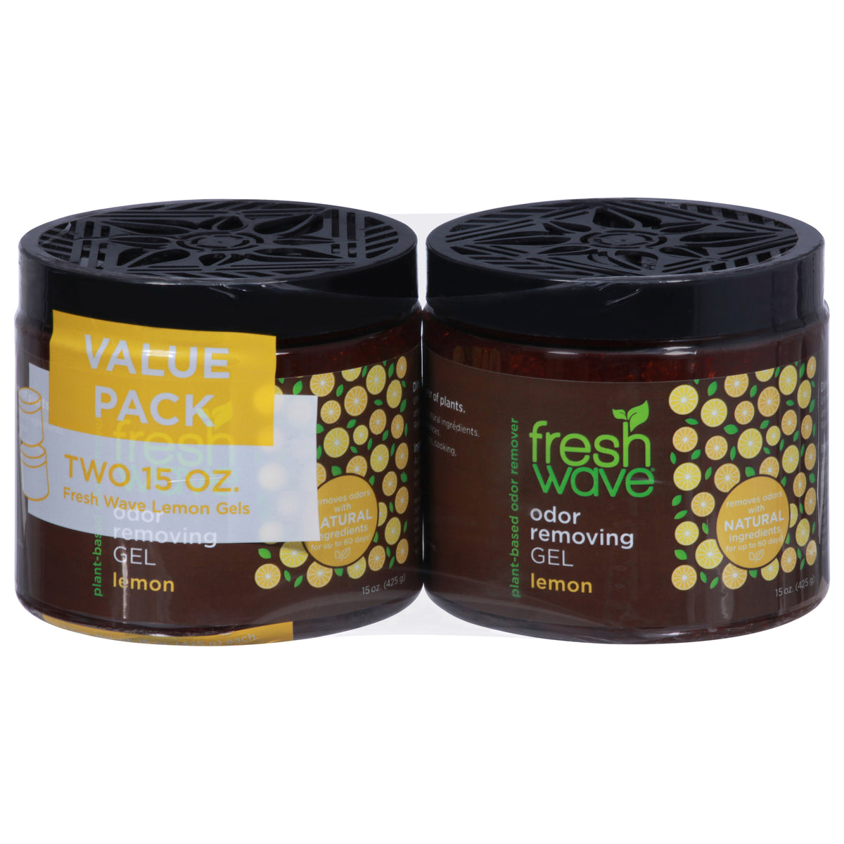 Fresh Wave Lemon Odor Removing Gel Value Pack 2 - 15 oz Jars - Case of 6