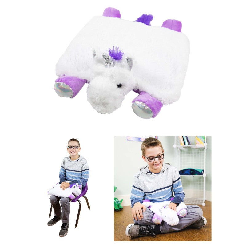 BOUNCYBAND - Washable Sensory Plush Lap Pad, Unicorn