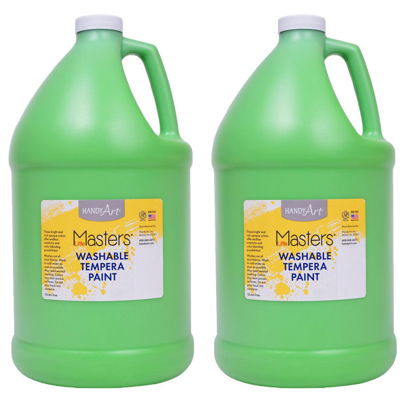 HANDY ART - Little Masters® Washable Tempera Paint, Light Green, Gallon, Pack of 2