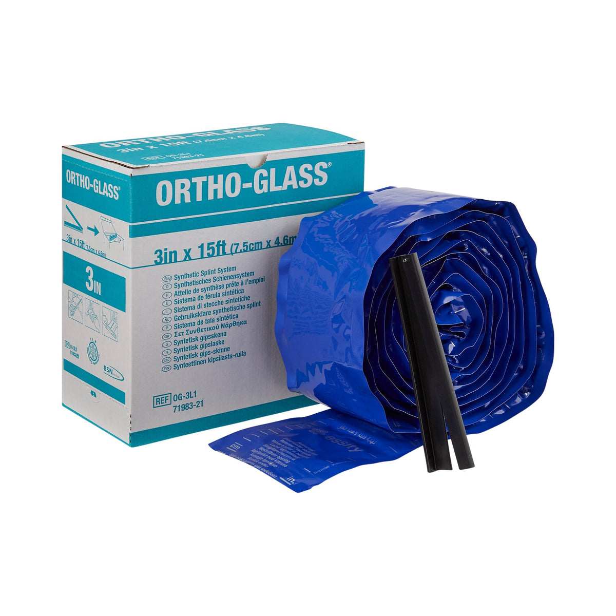 BSN Medical - Padded Splint Roll ORTHO-GLASS® 3 Inch X 15 Foot Fiberglass White [1/EA]