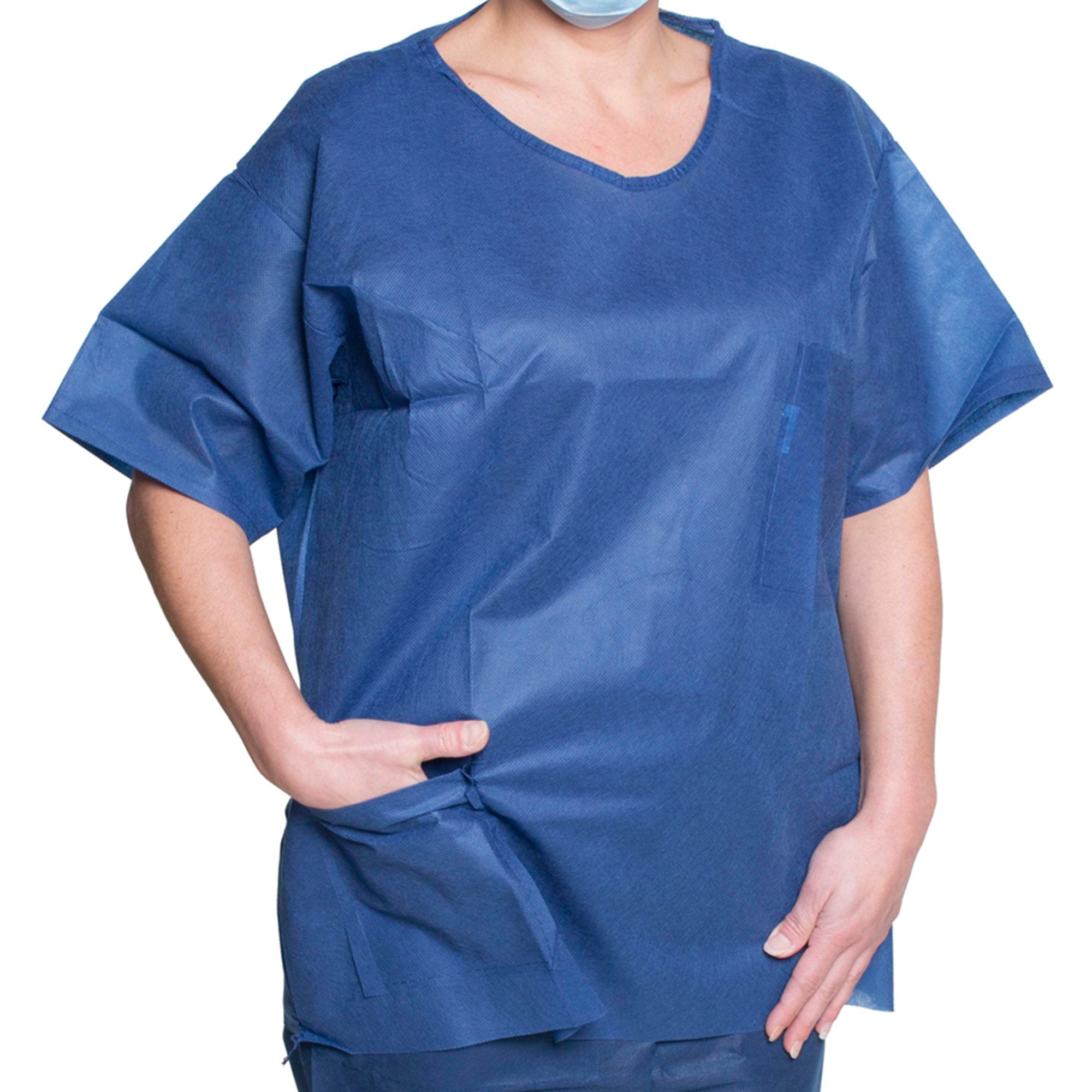 Dukal - Scrub Shirt Dukal X-Large Dark Blue 2 Pockets Short Sleeve Unisex [10/BG]