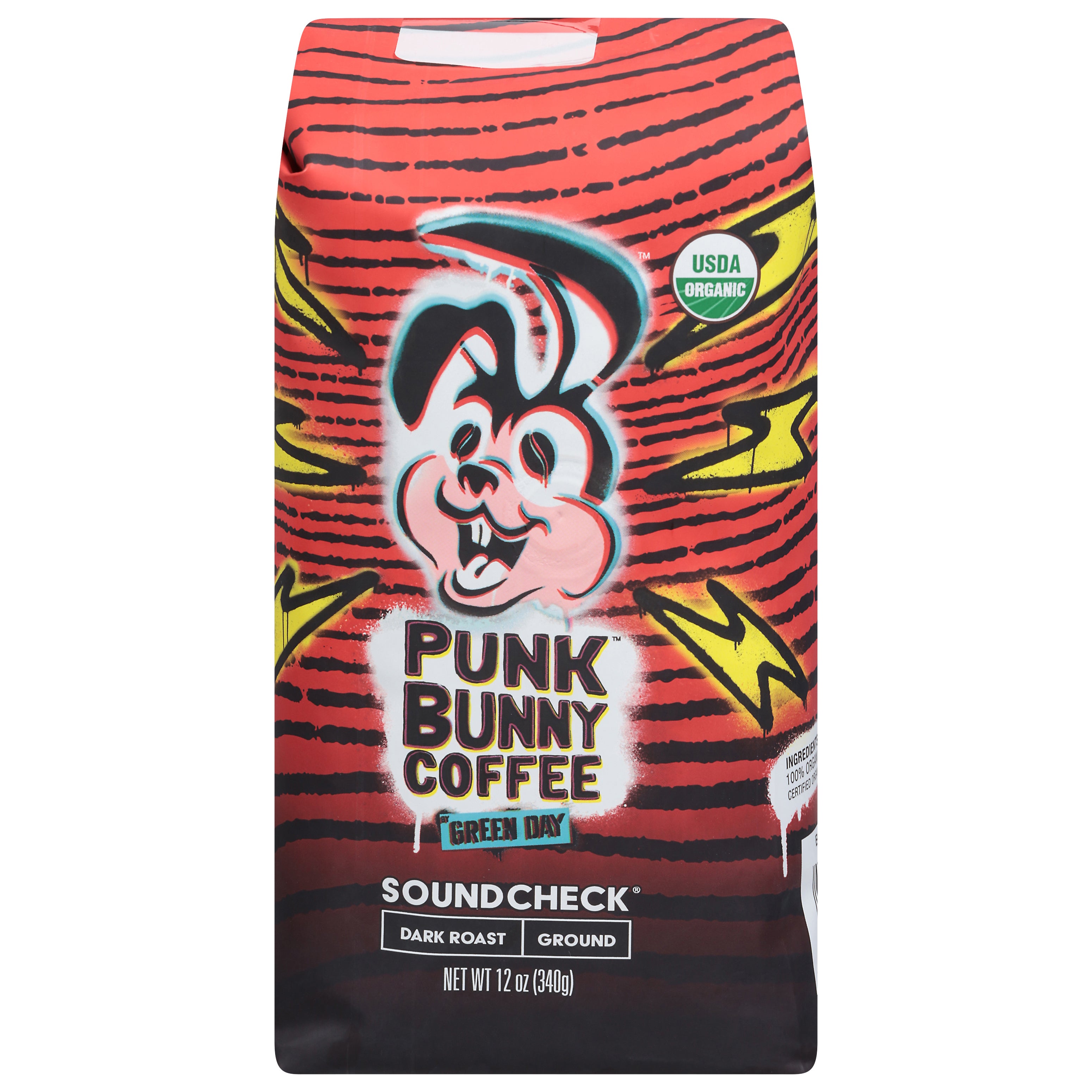 Punk Bunny Coffee Dark Roast Ground Soundcheck Coffee 12 oz - Case of 6
