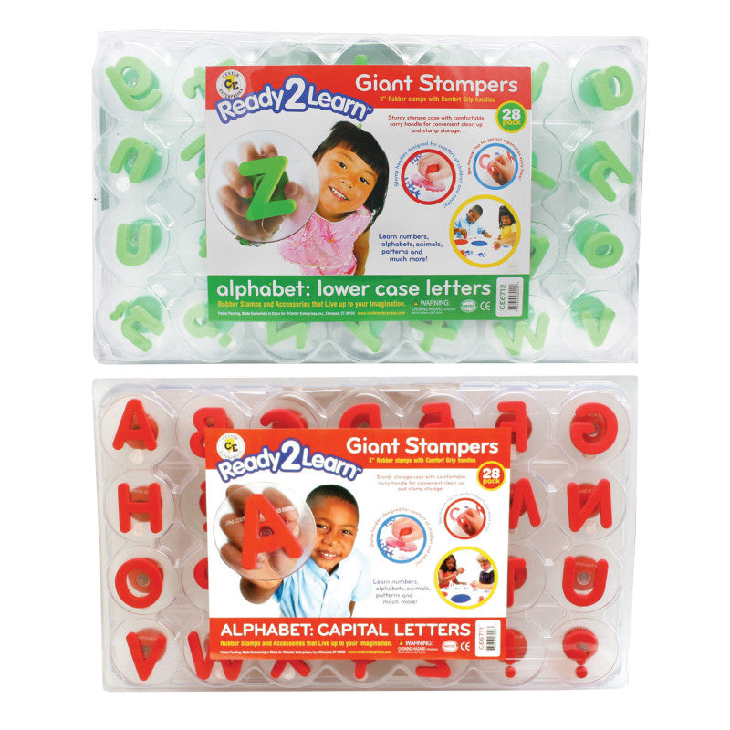 READY 2 LEARN - Giant Stampers - Alphabet - Uppercase & Lowercase - Set of 56