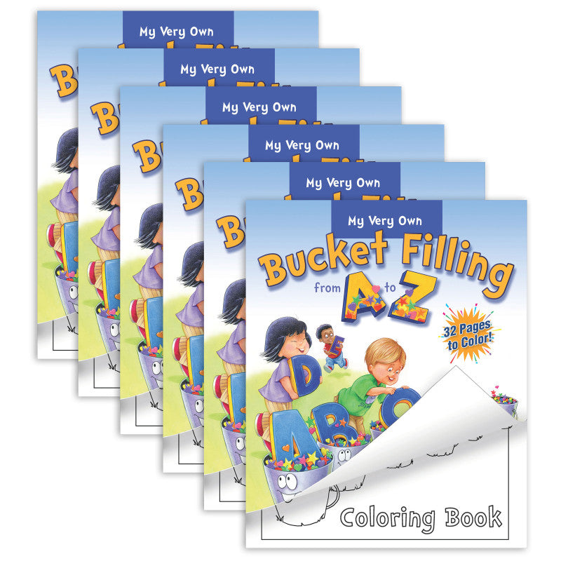 BUCKET FILLERS - Bucket Filling from A-Z Coloring Book, Pack of 6