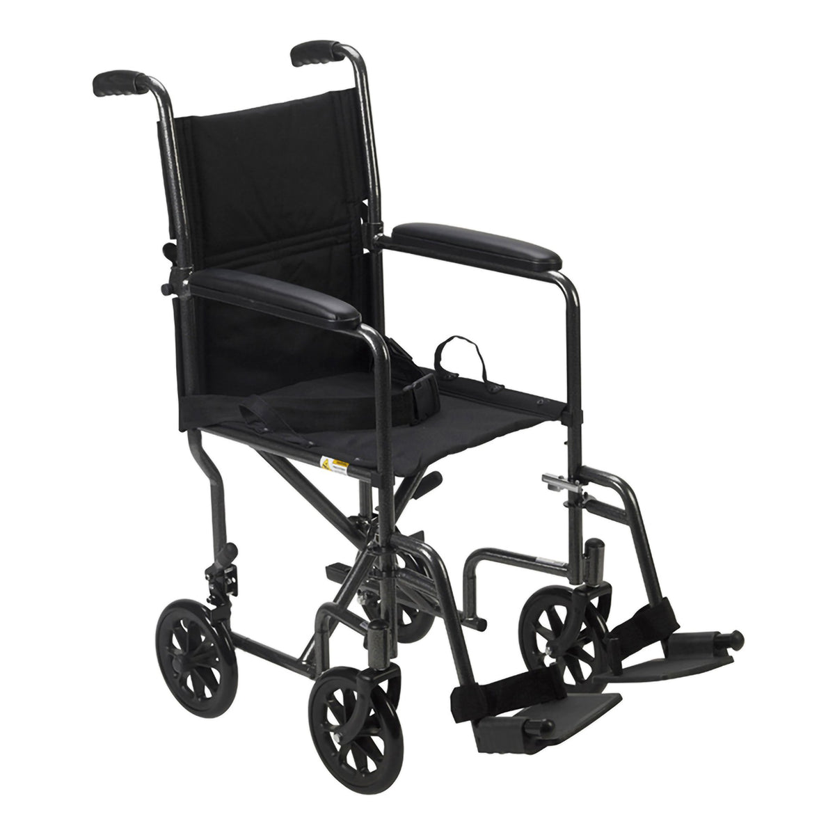 Drive Medical - Transport Chair drive™ 17 Inch Seat Width Full Length Arm Swing-Away Footrest Steel Frame with Silver Vein Finish [1/EA]