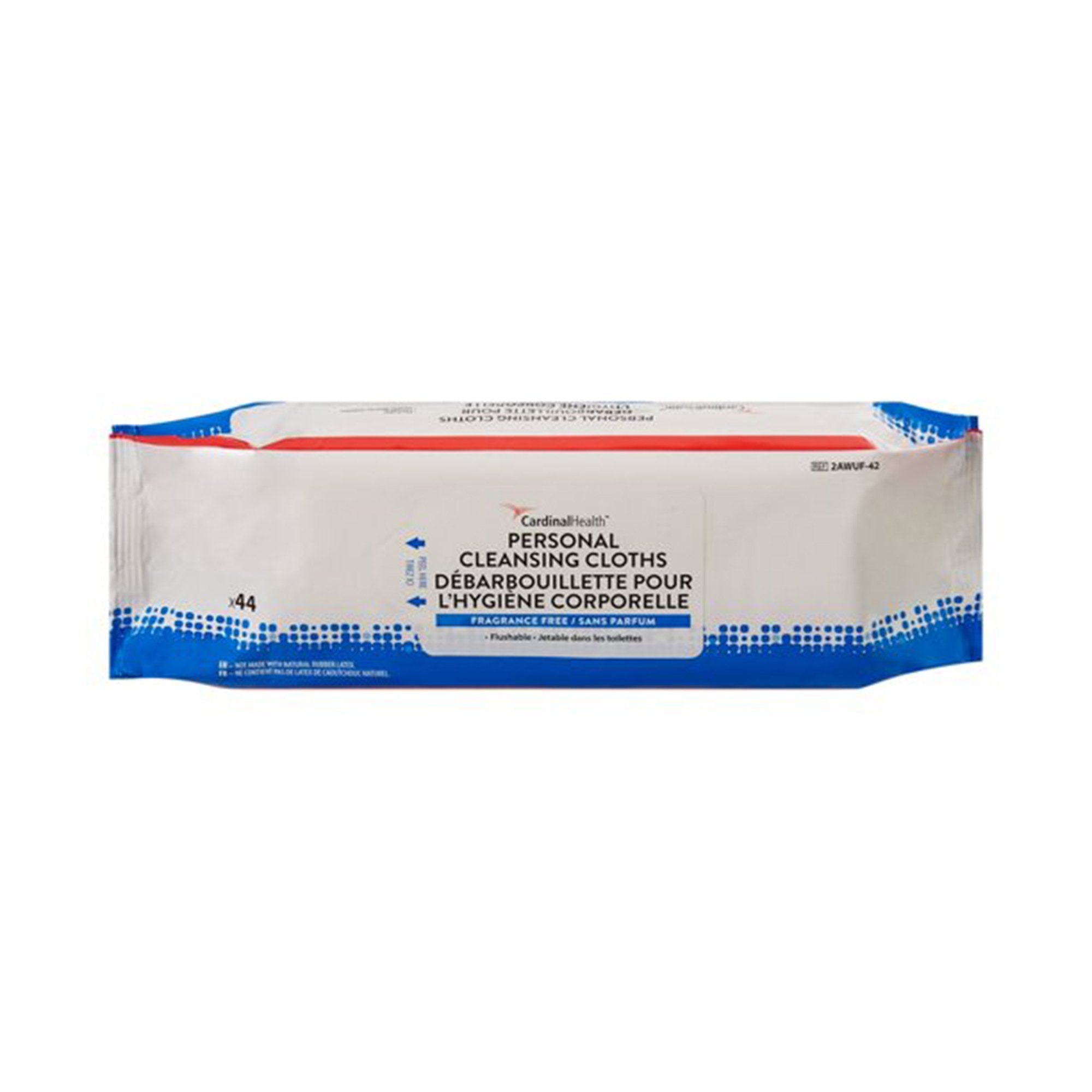 Cardinal - Flushable Personal Wipe Cardinal Health™ Wings™ Soft Pack Unscented 44 Count [44/PK]