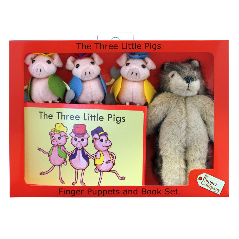 THE PUPPET COMPANY - The Three Little Pigs Finger Puppets and Book Set