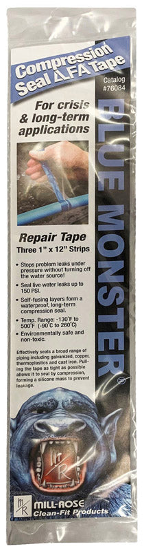 MILL ROSE - Mill Rose Blue Monster Blue 1 in. W X 12 in. L Compression Seal Tape 3 pc