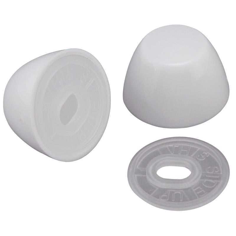 PLUMB PAK - Plumb Pak Toilet Bolt Caps White Plastic For Universal [PP835-30]