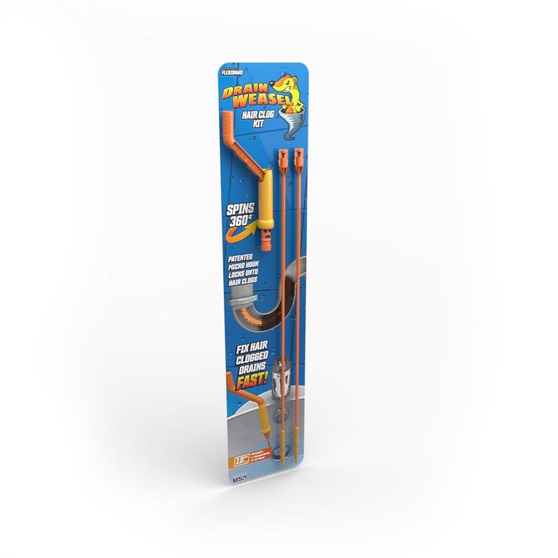 FLEXISNAKE - FlexiSnake The Drain Weasel 1.5 ft. L Hair Clog Tool Starter Kit