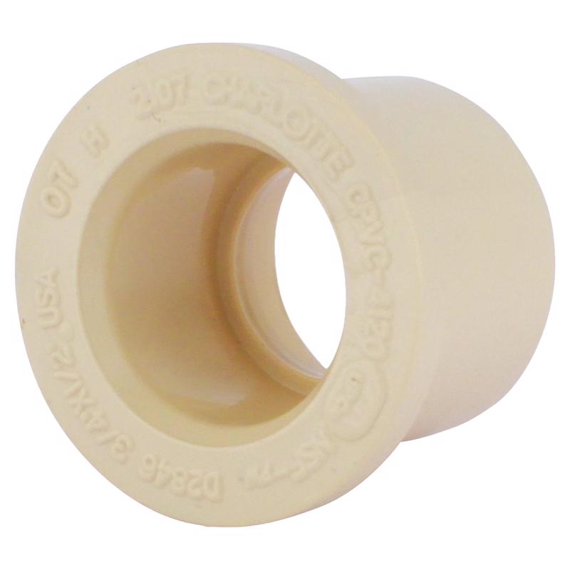 CHARLOTTE PIPE - Charlotte Pipe FlowGuard 3/4 in. Hub X 1/2 in. D Spigot CPVC Reducing Bushing 1 pk - Case of 25