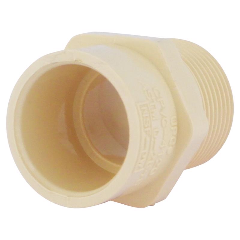 CHARLOTTE PIPE - Charlotte Pipe FlowGuard Schedule 40 3/4 in. Socket X 3/4 in. D MNPT CPVC Adapter 1 pk - Case of 25