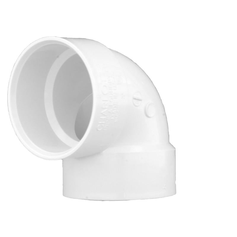 CHARLOTTE PIPE - Charlotte Pipe Schedule 40 2 in. Hub X 2 in. D Hub PVC 90 Degree Elbow 1 pk
