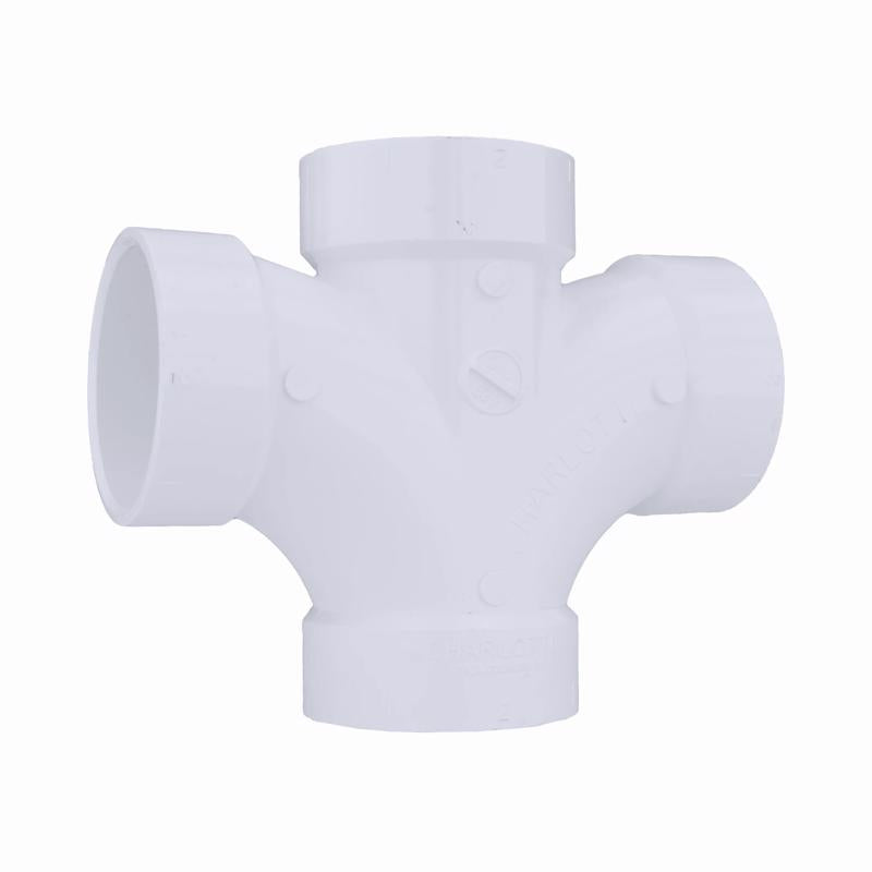CHARLOTTE PIPE - Charlotte Pipe Schedule 40 2 in. Hub X 2 in. D Hub PVC Sanitary Tee 1 pk [PVC004280800]