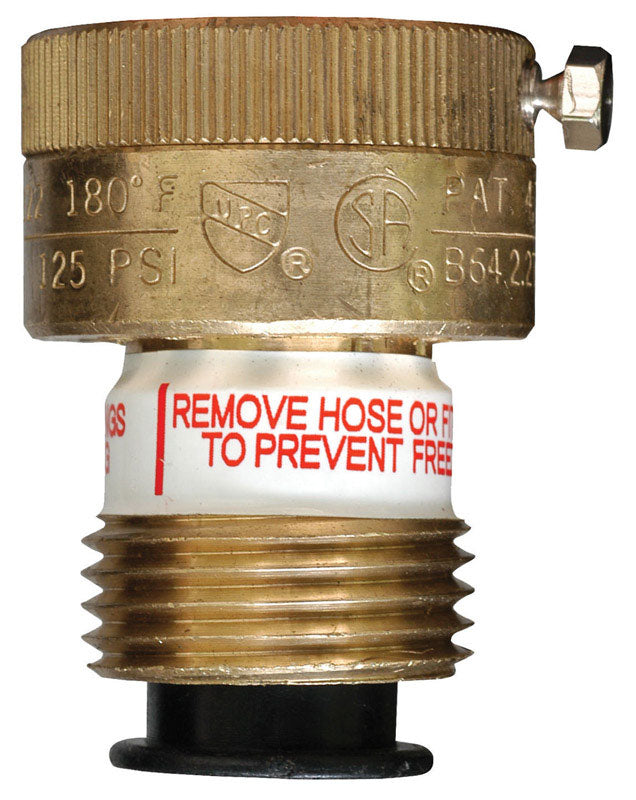CASH ACME - Cash Acme VB-222 3/4 in. FPT X 3/4 in. MHT Brass Backflow Preventer