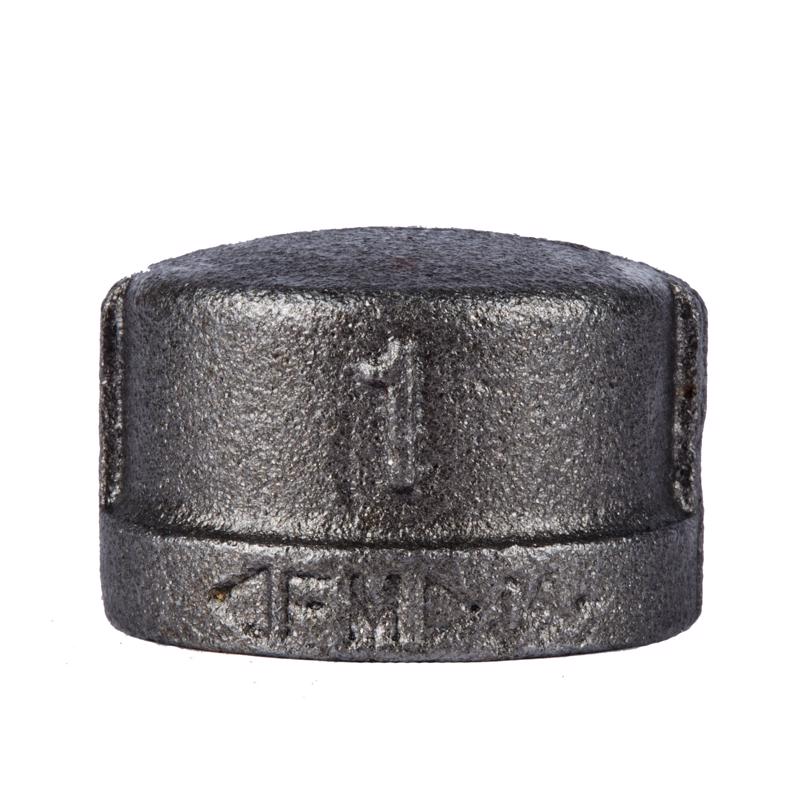 B & K - STZ Industries 1 in. FIP each Black Malleable Iron Cap