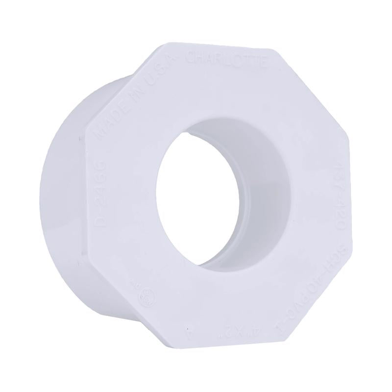 CHARLOTTE PIPE - Charlotte Pipe Schedule 40 4 in. Spigot X 2 in. D Slip PVC Reducing Bushing 1 pk