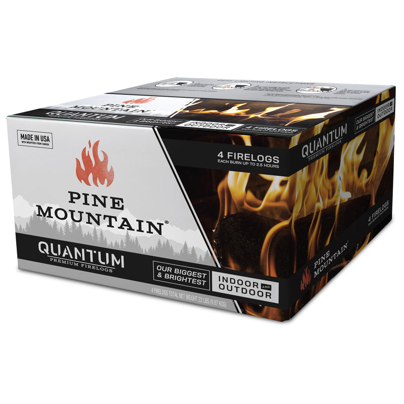 PINE MOUNTAIN - Pine Mountain Quantum Fire Log 2.5 hr 4 pk 22 lb